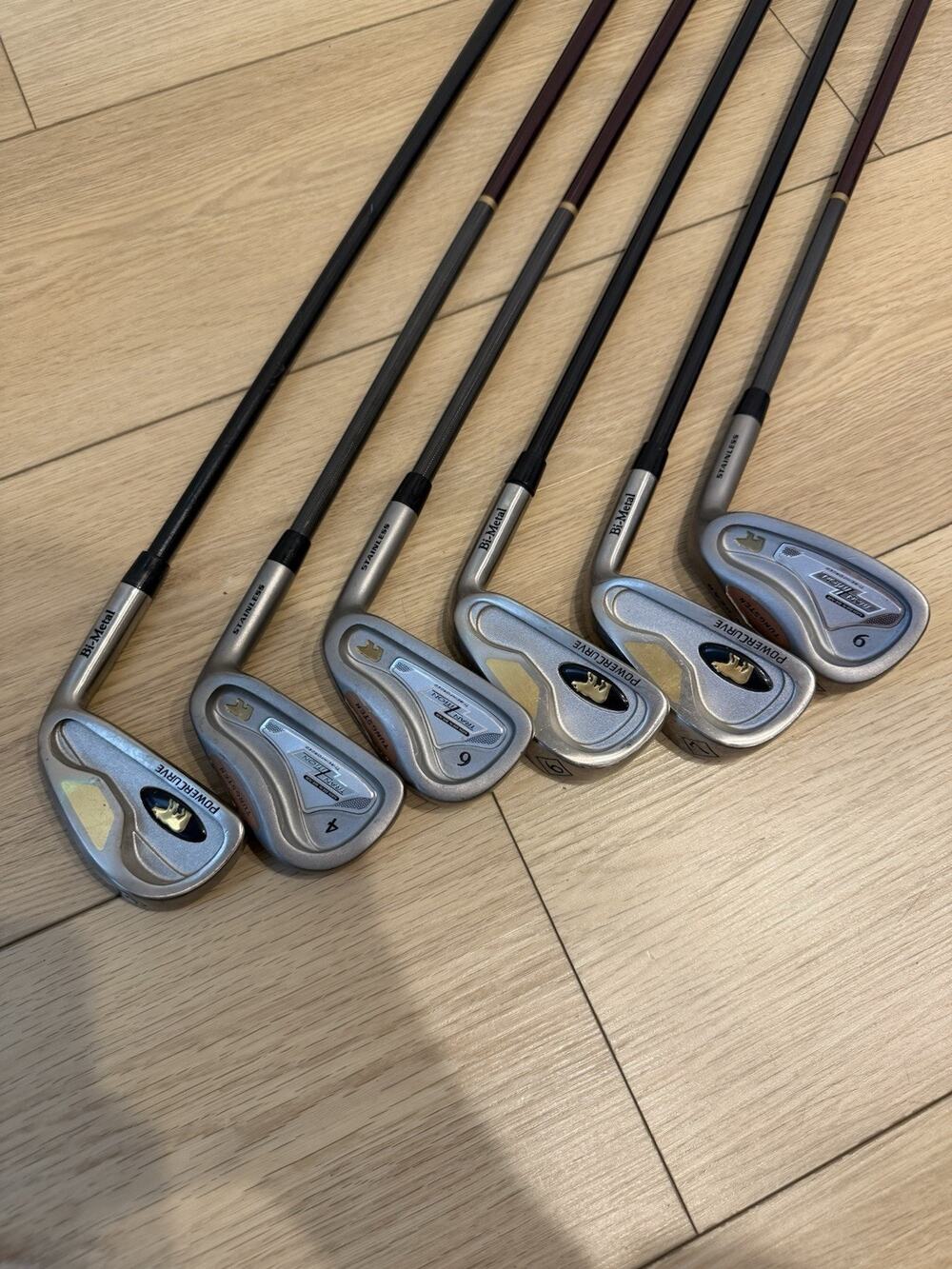 Golden Bear, 3 Accuforce Bi- Metal iron set. 3 Power Curve Right Hand